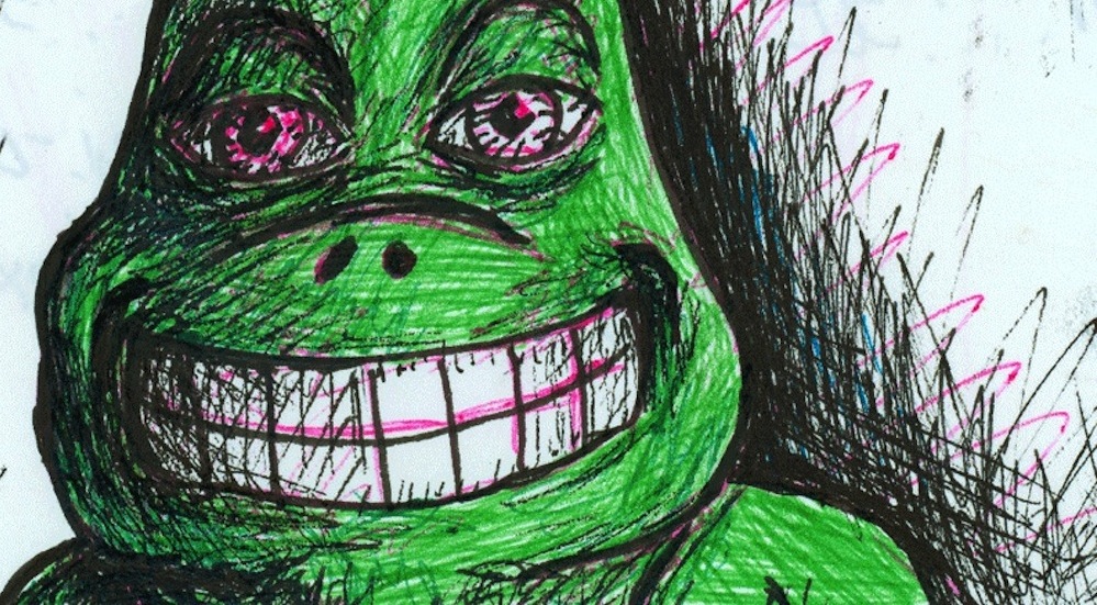 Cartoon portrait of Zamo D. Iguana, star of Pyra Draculea's comic series Zamo the Destroyer